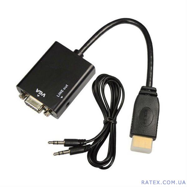  HDMI M (IN) -> VGA F (OUT) + audio (4-0255-1)