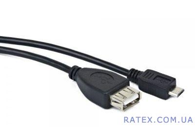  USB 2.0 AF - micro USB BM (5 pin) 0,1m ()(OTG)(Cablexpert)(A-OTG-AFBM-001)